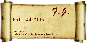 Fall Júlia névjegykártya