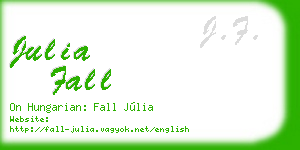 julia fall business card